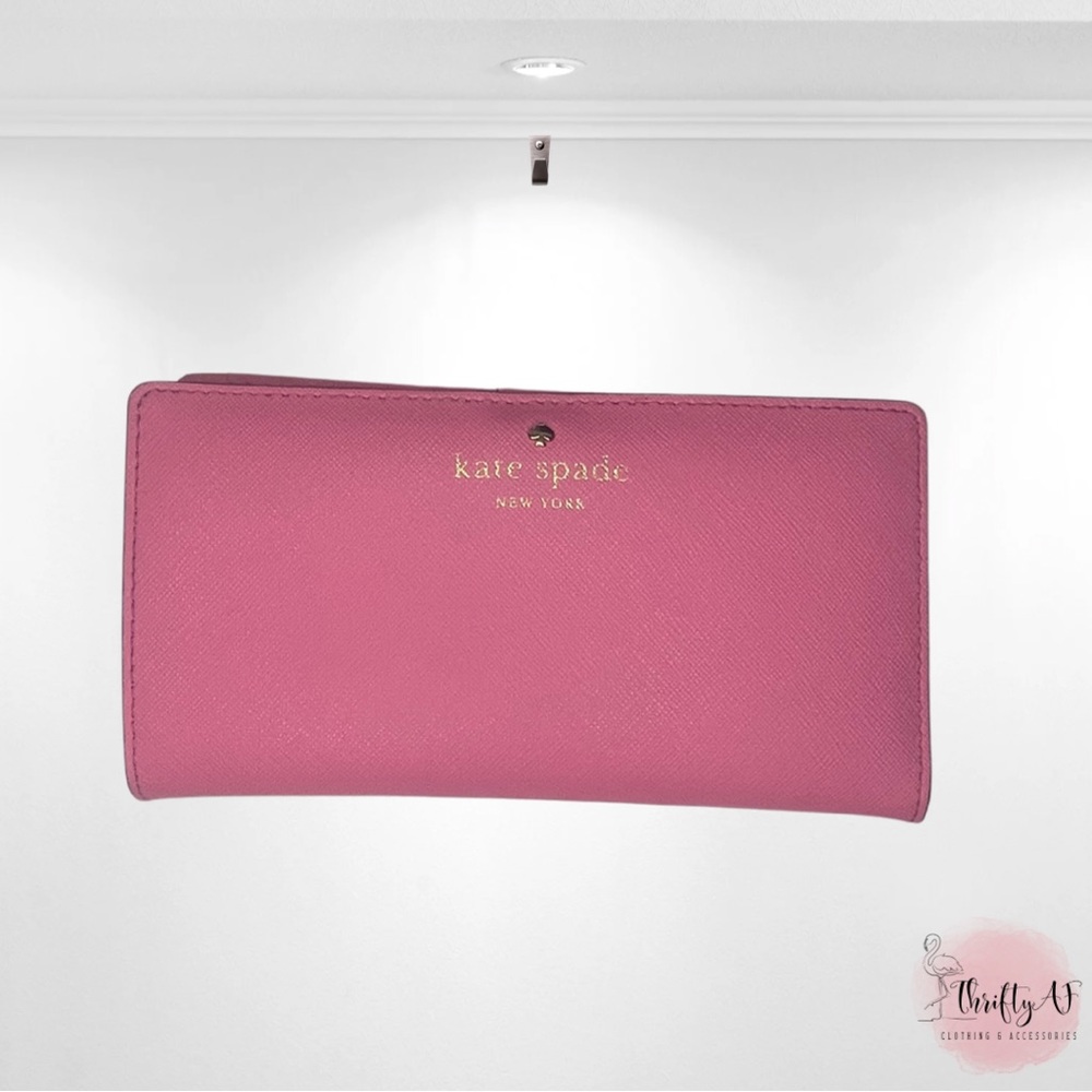 Kate Spade Cedar Street Stacy Pink Leather Continental Wallet